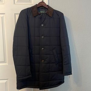 Mens Ralph Lauren Raincoat, Navy, size 42 long. Smoke free home.